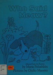 Who said meow?  Cover Image